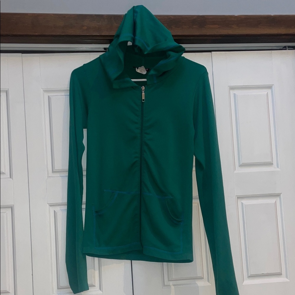 Women's Green Zip-Up Hoodie